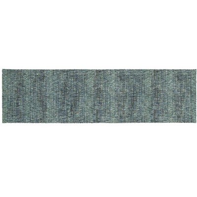 Lucca Ivory and Blue Hand-Knotted Wool Rug 2x3