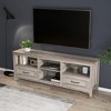 70" Grey Open Storage TV Cabinet with Detachable Drawer, Wood Media Console for 75" TVs, MDF Entertainment Center, Easy Assembly, Living Room/Bedroom - 3 of 4
