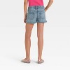 Girls' Mid-Rise Shortie Denim Shorts - art class™ - 2 of 3