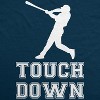 Womens Touch Down Funny Mocking Baseball Player Football Sporting Tee - Crazy Dog Women's T Shirt - 2 of 4