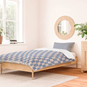 Deny Designs Schatzi Brown Alice Check Duvet Cover Bedding Set Blue - 1 of 4