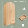 SinCiDo Arched Cabinet, 71 "High Pantry Cabinet, with Adjustable Shelves and 2 Large Drawers, Cabinet, for Living Room, Bathroom, Kitchen - 3 of 4