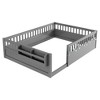 JUJABU Full Wood Floor Bed Frame with High Rails, Built-In Light & Storage Shelf for Kids - 2 of 4