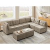 VANOMi Chenille Sectional Sofa with Ottoman - 2 of 4
