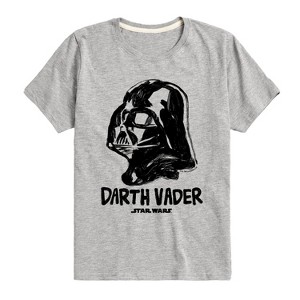 Boys' - Star Wars - Sketch Darth Vader Short Sleeve Graphic T-Shirt - 1 of 4