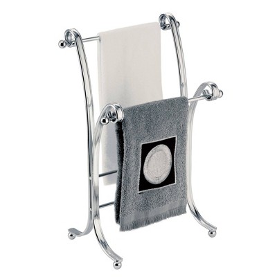 York Lyra Towel Stand Silver - iDESIGN