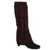 Anna-Kaci Women's Cable Knit Leg Warmers with Ribbed Cuffs 15.5x3.5in - 3 of 3