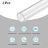 Unique Bargains Lamp Lantern Water Cooling System Acrylic Round Pipes Clear 2 Pcs 14" - 3 of 4