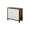 Martin Furniture Modern Geometric Design Wood Console for TVs up to 40" White/ Brown - Stellar Collection: With Storage & Cable Management - 2 of 4