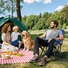 Outsunny Camping Chair for Adults, Portable Folding Camping Chair w/ Side Pockets, Cup Holders, Carry Bag for Backyard, Fishing & Sports - 3 of 4