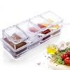 Aoibox Clear Seasoning Rack Spice Pots - 4 Piece Acrylic Seasoning Box with Cover and Spoon - Storage Container for Condiments - 2 of 4