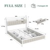 LOVMOR Full Queen King Size Platform Bed Frame with LED Lights, Charging Station, No Box Spring Needed, Easy Assemble - 3 of 4