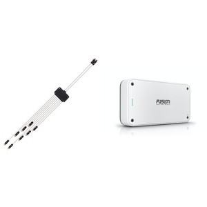 Fusion MS-AP82400 150w per channel RMS @4ohm Apollo 8 Channel Marine Amplifier with Fusion RCA Cable Dual Female To 8-way Male Splitter - 1 of 4