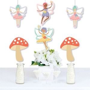 Big Dot of Happiness Let's Be Fairies - Mushroom Decorations DIY Fairy Garden Birthday Party Essentials - Set of 20 - 1 of 4