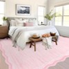 Washable Rugs for Living Room Scalloped Rug Modern Non Slip Non Shedding Carpet for Bedroom - 3 of 4
