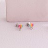 Girls' Radiant Hot Air Balloon Standard Sterling Silver Earrings - In Season Jewelry - 4 of 4