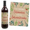 Big Dot of Happiness Feliz Navidad - Holiday and Spanish Christmas Party Decorations for Women and Men - Wine Bottle Label Stickers - Set of 4 - 3 of 4