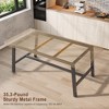 Garvee 70.87“ Large Rustic Wood Dining Table for 6, with Sturdy Black Metal Legs, Industrial Rectangle Patio Table for Kitchen, Dining Room - 4 of 4