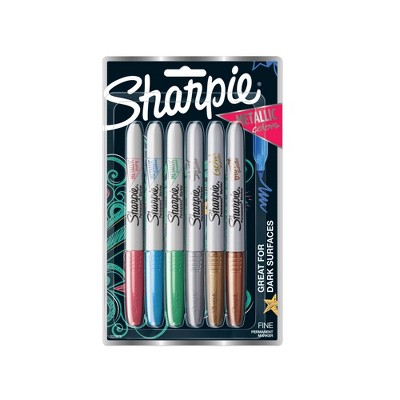 Sharpie 6pk Permanent Marker Metallic Fine Tip Multicolor