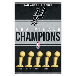 Trends International NBA San Antonio Spurs - Champions 23 Framed Wall Poster Prints - 1 of 4