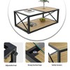NicBex Industrial 3-Tier End Table with Drawer, Tempered Glass & Metal Frame Side Table, Modern Nightstand for Bedroom, Living Room Small Table - 4 of 4