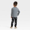 Toddler Boys' Skeleton Halloween Long Sleeve T-Shirt and Jogger Pants Set - Cat & Jack™ Gray - 2 of 4