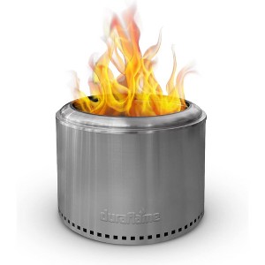Duraflame 19.5" Smokeless Fire Pit Stainless Steel Wood Burning Portable Mini Outdoor Bonfire and Camping Stove with Double Walled and Removable Grate - 1 of 4