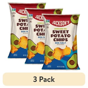 (3 pack) Jackson's Sweet Potato Kettle Chips with Sea Salt, Avocado Oil, Allergen-Friendly, 5 oz - 1 of 2