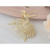 Anna-Kaci Rhinestone Ballet Dancer Brooch Fashion Crystal Silver Tone Brooch Pin - 3 of 4