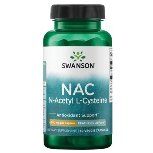 Swanson N-Acetyl L-Cysteine - Featuring Ajipure 600 mg 60 Veggie Capsules. - 1 of 2