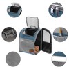 Unique Bargains Pet Backpack Transport Box for Cats and Small Dogs 13.39"x9.84"x16.54" Blue - 3 of 4