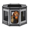 Feandrea Dog Playpen, Oxford Fabric Dog Fence, Octagon Dog Crate, XL, 44.1 x 44.1 x 30 Inches, Dove Gray and Slate Gray - 2 of 4