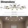 BAOURE 10 Light Sputnik Chandelier,44.5IN Modern Gold Chandelier Ceiling Light Semi Flush Mount Light Ceiling Lamp for Living Room Bedroom - 2 of 4