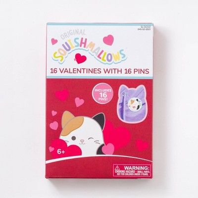 Paper Magic 16ct Squishmallow Pin Valentine's Day Exchange Cards