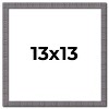 PosterPalooza | Square Textured Grey Picture Frame - UV Acrylic, Foam Board Backing, Hanging Hardware - 2 of 4