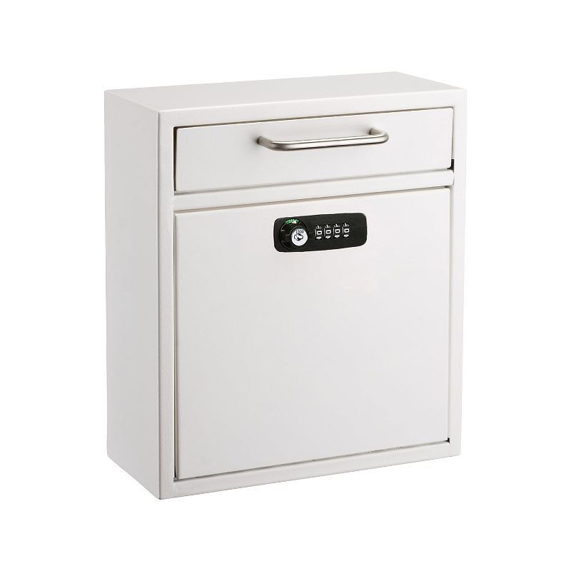 AdirOffice Medium Wall Mounted Mailbox Drop Box  White (631-05-WHI-KC), 1 of 10