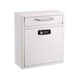 AdirOffice Medium Wall Mounted Drop Box Mailbox  White (631-05-WHI-KC)