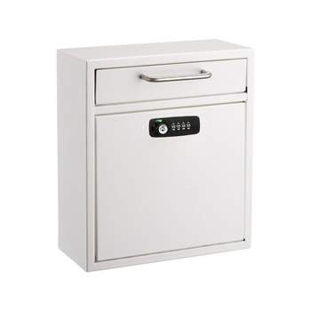 AdirOffice Medium Wall Mounted Mailbox Drop Box  White (631-05-WHI-KC)