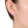 Charming White Gold-Plated Snowflake Cluster Stud Earrings with Sparkling Cubic Zirconia for a Festive and Elegant Touch - 2 of 3