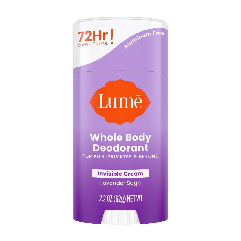 Lume Whole Body Women&#8217;s Deodorant - Invisible Cream Stick - Aluminum Free - Lavender Sage Scent - 2.2oz, 1 of 14