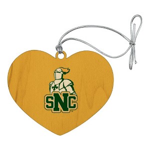 St. Norbert College Secondary Logo Heart Love Wood Christmas Tree Holiday Ornament - 1 of 3