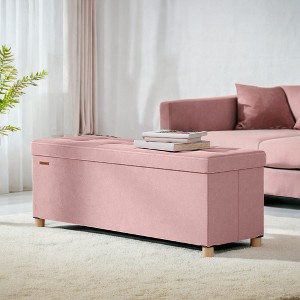 Storage Ottoman Bench, Storage Chest with Lid, 15 x 43.3 x 15.7 Inches, Foot Rest Stool, 30 Gal. (112 L), for Bedroom, Living Room - 1 of 4