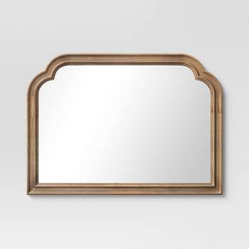 36" x 26" French Country Mantle Wood Mirror Natural - Threshold™