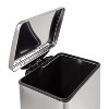 Honey-Can-Do 58L Rectangular Step Trash Can: Stainless Steel Pedal-Operated Garbage Can with Lid, Silver - 4 of 4