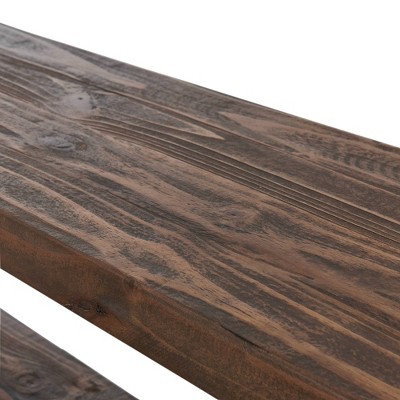 Pomona Rustic Industrial Solid Pine and Metal Bench with Storage