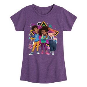 Girls' - Karma's World - Karma And Friends Star Fitted Short Sleeve Graphic T-Shirt - 1 of 4