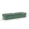 Aghana Digitals Green Galvanized Steel Raised Garden Bed: 76.75"x24.5"x11.75" Modular Planter with - 2 of 4