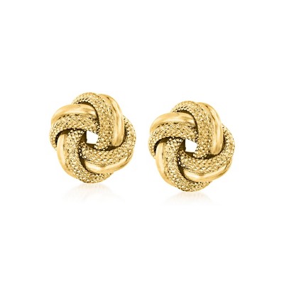 Ross-Simons Italian 18kt Yellow Gold Love Knot Earrings