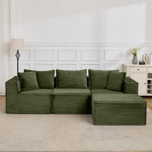 Cloud Modular Sectional Sofa,Modern Upholstered Couches, Comfort U/L Shaped Sofa,Deep Seat Corner Couch for Living Room - 1 of 4