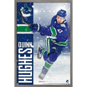 Trends International NHL Vancouver Canucks - Quinn Hughes 20 Framed Wall Poster Prints - 1 of 4